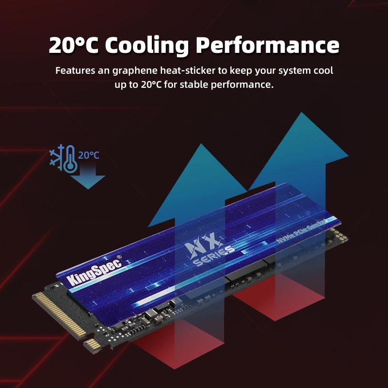 SSD KingSpec Série NX 1TB NVMe M.2 2280 - Gen3x4 - HD SSD